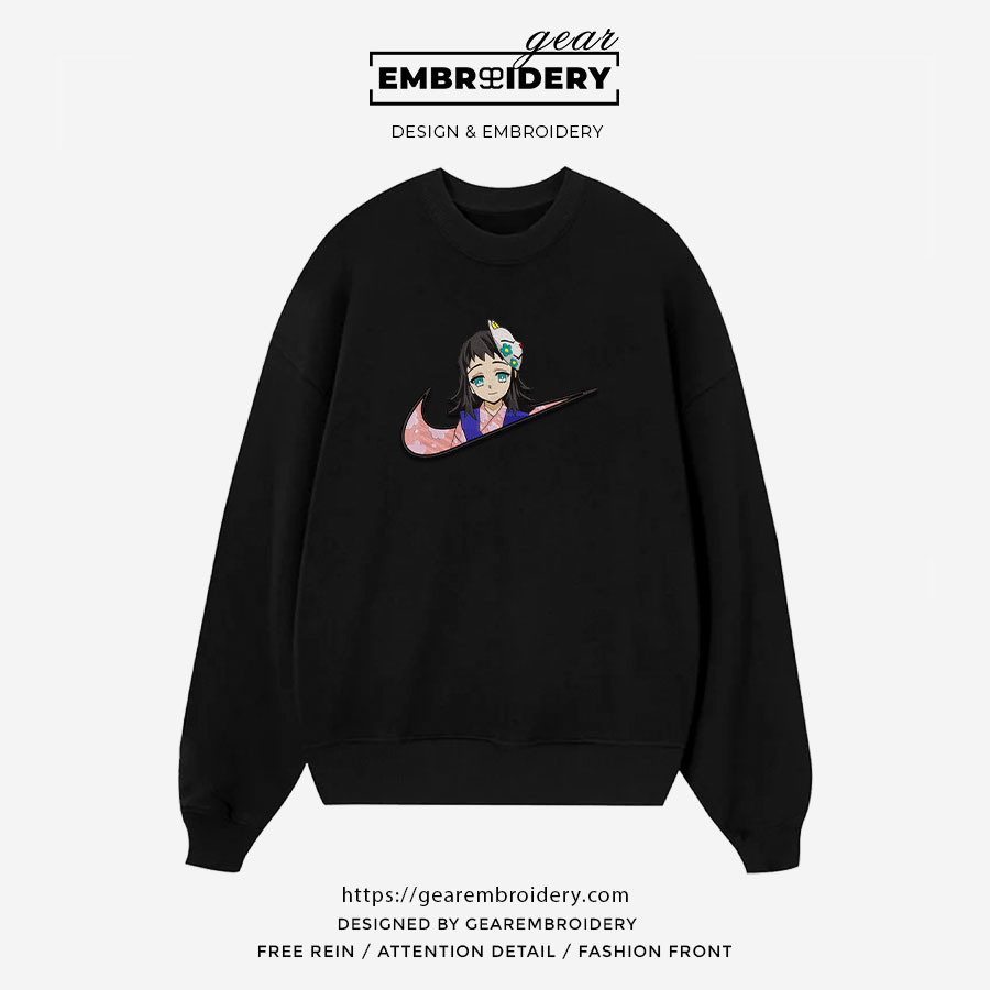 Makomo swoosh nike Demon Slayer Anime Embroidered Design Personalized Embroidered T Shirt Sweatshirt Hoodie Clothing DS0058