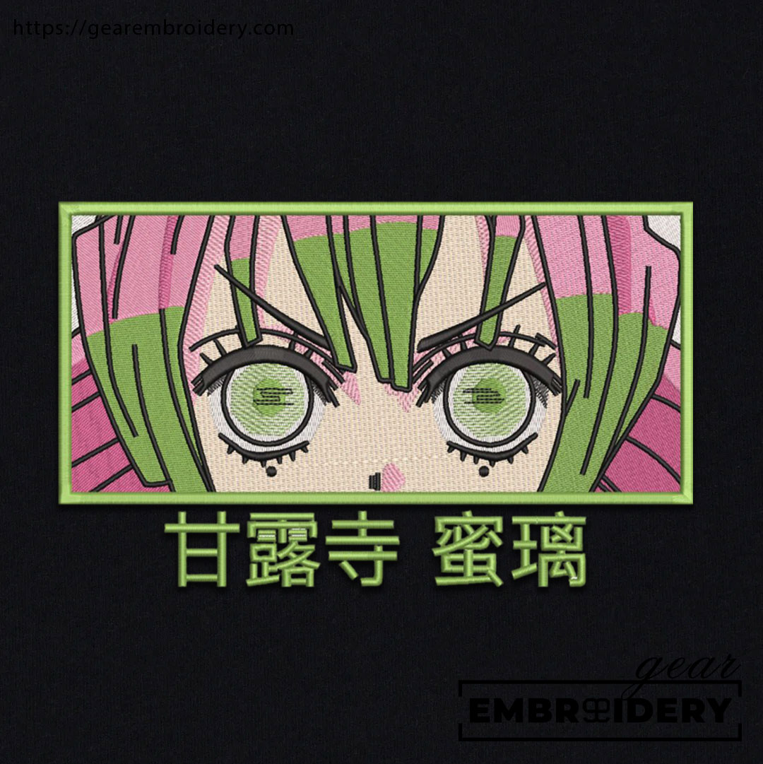 Mitsuri eyes Demon Slayer Anime Embroidered Design Personalized Embroidered T Shirt Sweatshirt Hoodie Clothing DS0059