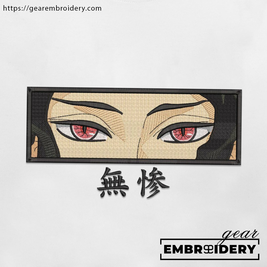 Muzan eyes Demon Slayer Anime Embroidered Design Personalized Embroidered T Shirt Sweatshirt Hoodie Clothing DS0061