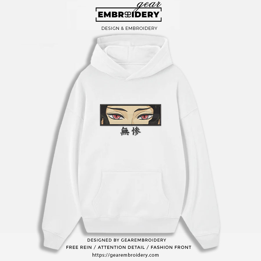 Muzan eyes Demon Slayer Anime Embroidered Design Personalized Embroidered T Shirt Sweatshirt Hoodie Clothing DS0061