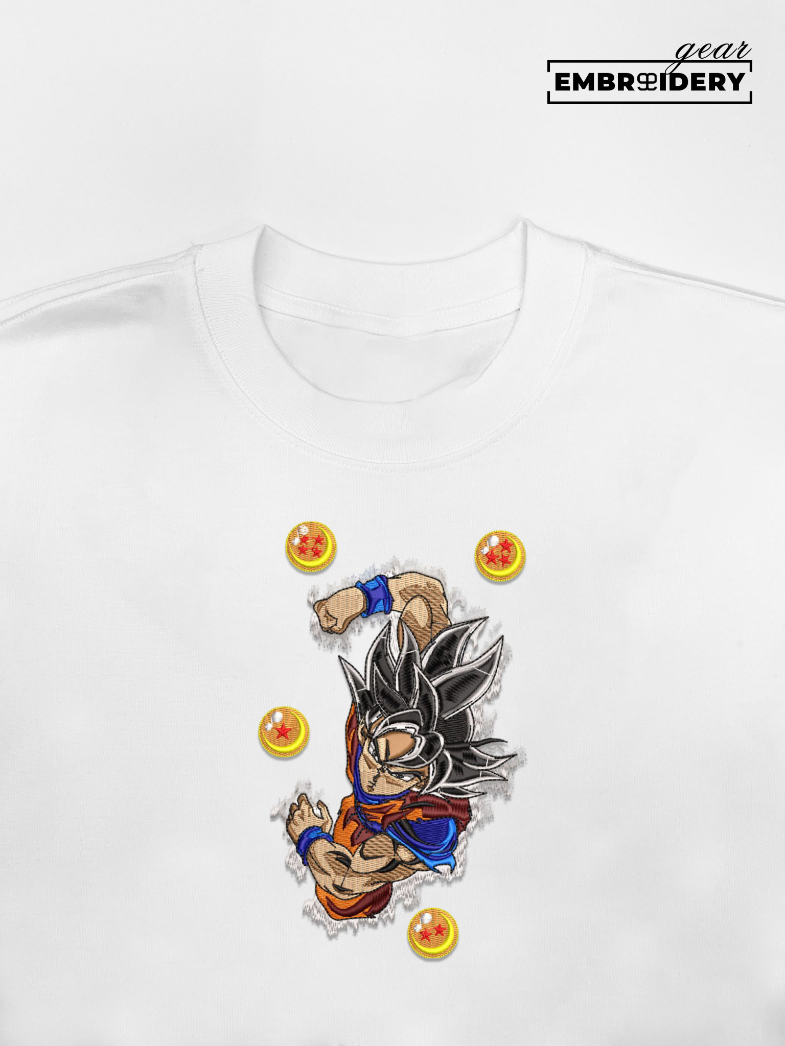 Goku Dragon Ball Anime Embroidered Design Personalized Embroidered T Shirt Sweatshirt Hoodie Clothing DB036
