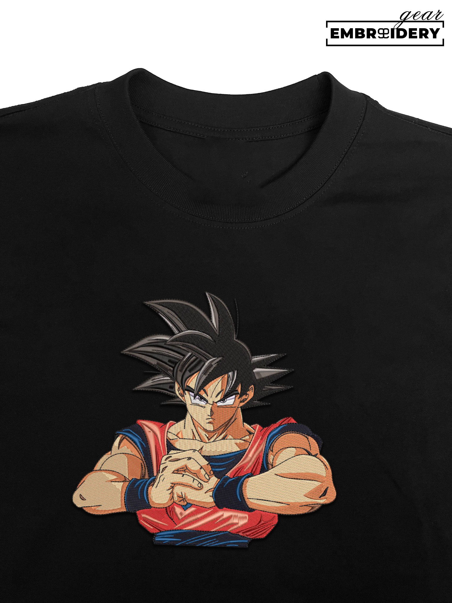 Goku Dragon Ball Anime Embroidered Design Personalized Embroidered T Shirt Sweatshirt Hoodie Clothing DB037