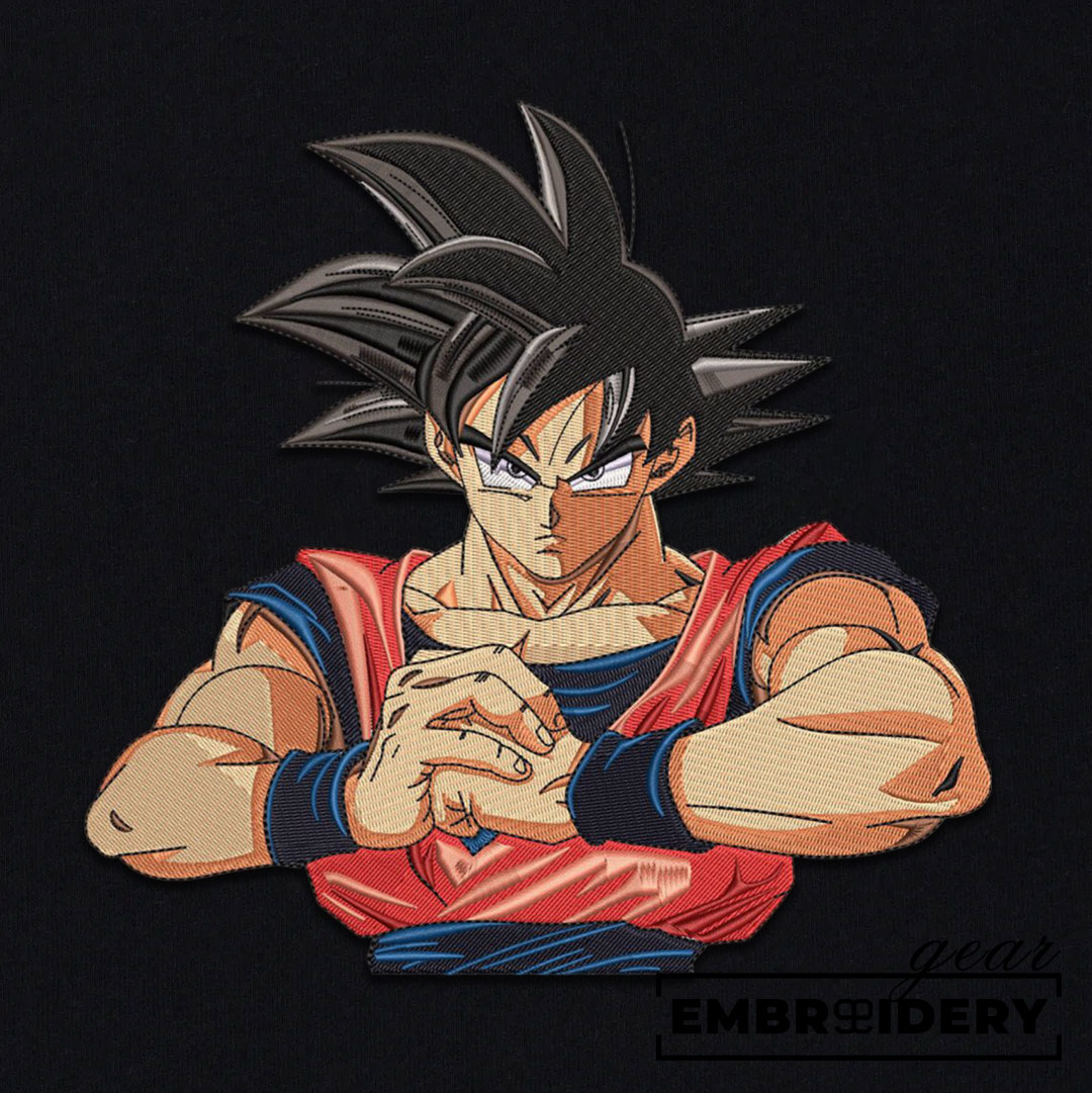 Goku Dragon Ball Anime Embroidered Design Personalized Embroidered T Shirt Sweatshirt Hoodie Clothing DB037