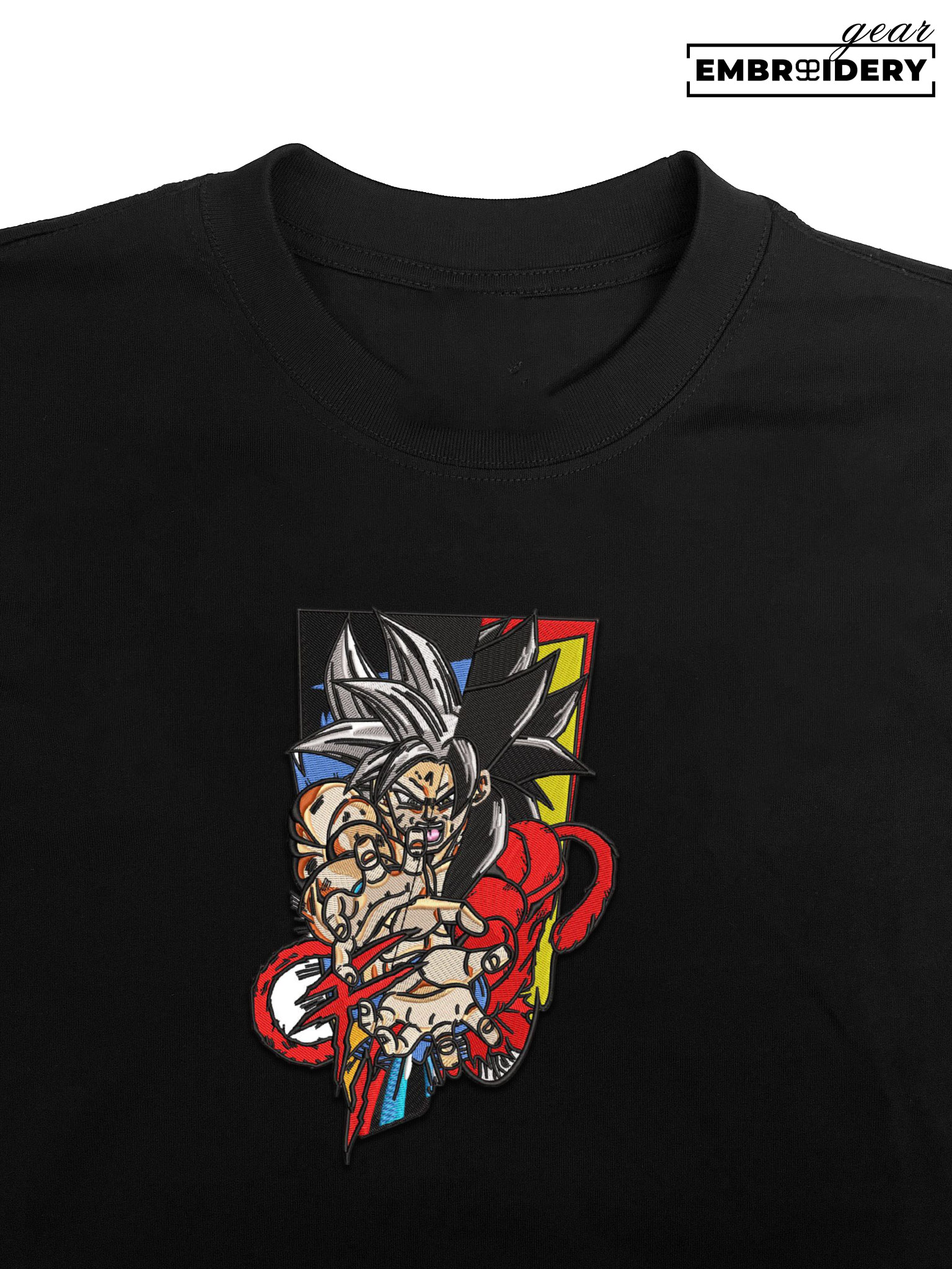 Goku kamehameha Dragon Ball Anime Embroidered Design Personalized Embroidered T Shirt Sweatshirt Hoodie Clothing DB039