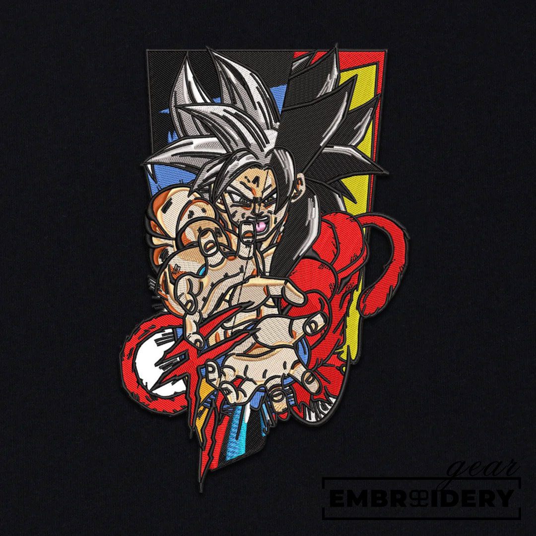 Goku kamehameha Dragon Ball Anime Embroidered Design Personalized Embroidered T Shirt Sweatshirt Hoodie Clothing DB039