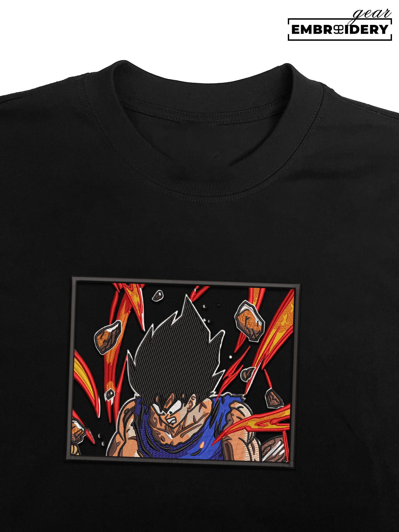 Goku power Dragon Ball Anime Embroidered Design Personalized Embroidered T Shirt Sweatshirt Hoodie Clothing DB045