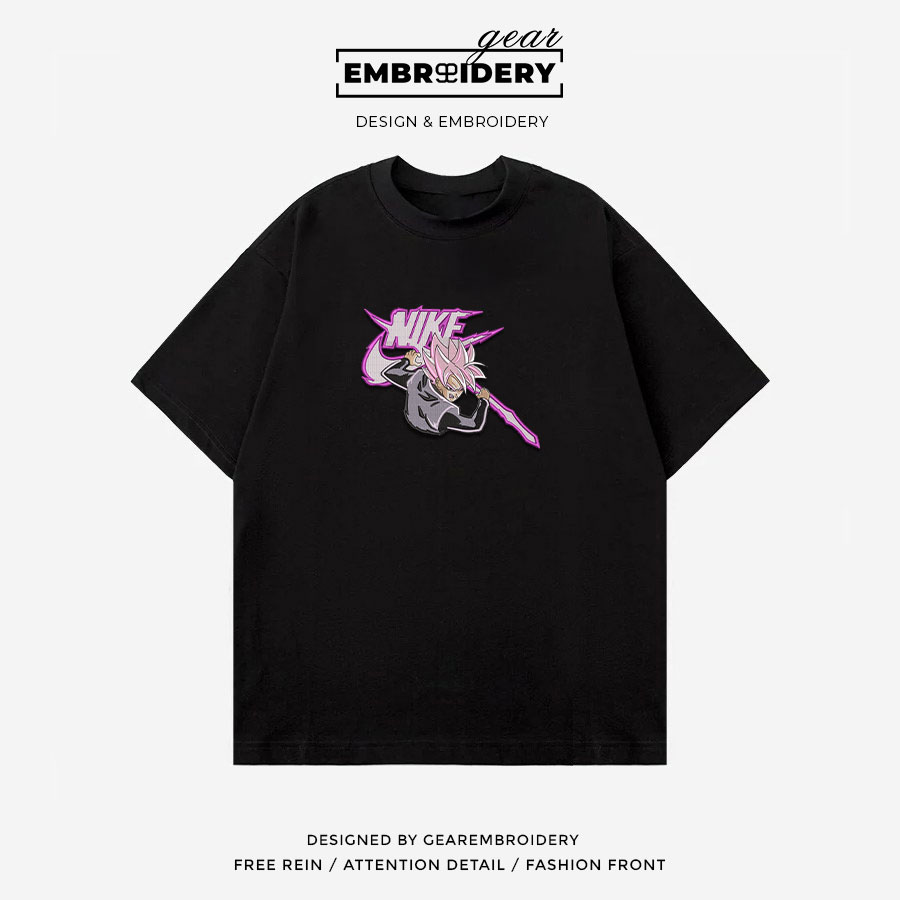 Goku ssj rose nike nike Dragon Ball Anime Embroidered Design Personalized Embroidered T Shirt Sweatshirt Hoodie Clothing DB046