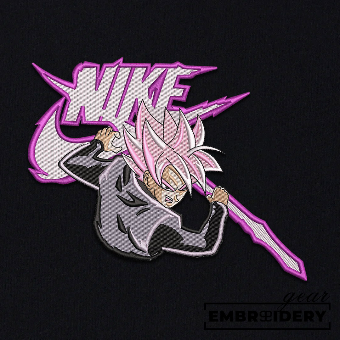 Goku ssj rose nike nike Dragon Ball Anime Embroidered Design Personalized Embroidered T Shirt Sweatshirt Hoodie Clothing DB046