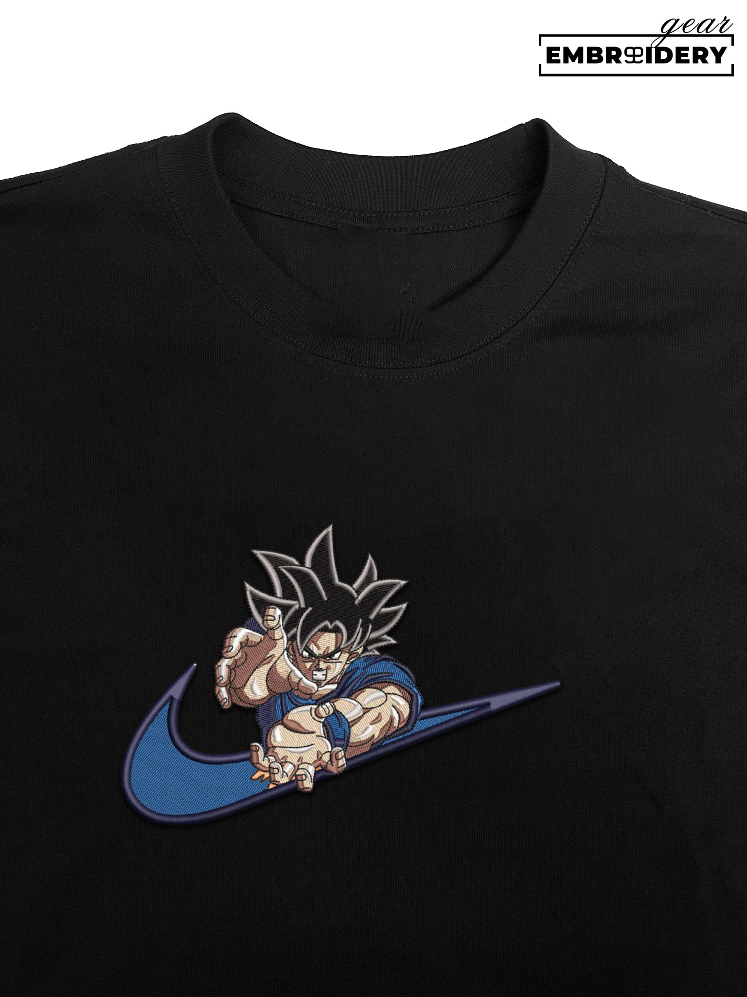 Goku swoosh nike Dragon Ball Anime Embroidered Design Personalized Embroidered T Shirt Sweatshirt Hoodie Clothing DB048