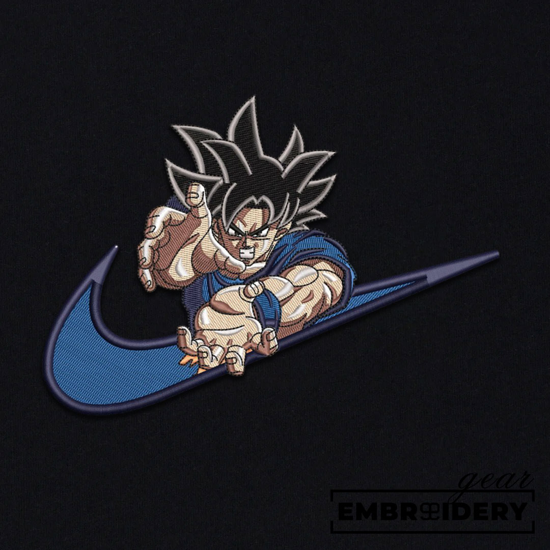 Goku swoosh nike Dragon Ball Anime Embroidered Design Personalized Embroidered T Shirt Sweatshirt Hoodie Clothing DB048