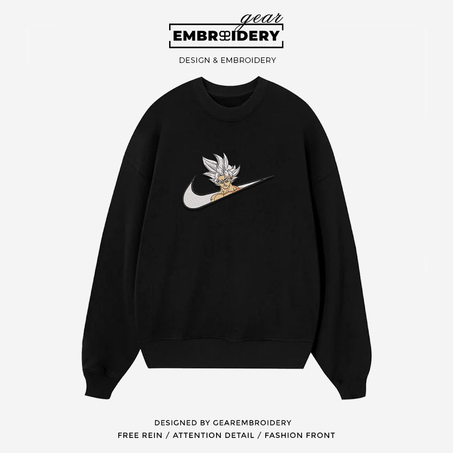 Goku swoosh nike Dragon Ball Anime Embroidered Design Personalized Embroidered T Shirt Sweatshirt Hoodie Clothing DB049