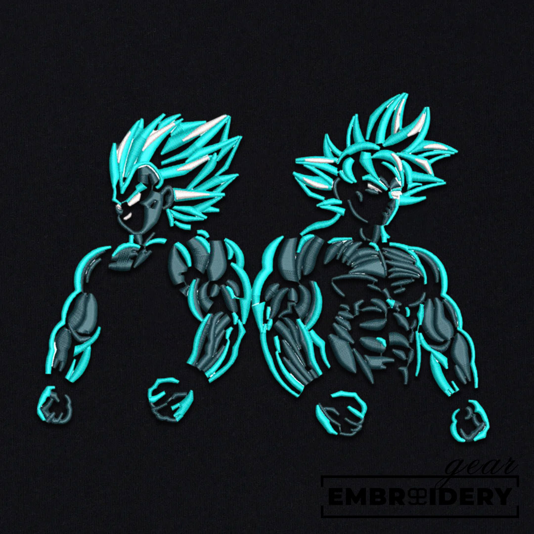 Goku vegeta Dragon Ball Anime Embroidered Design Personalized Embroidered T Shirt Sweatshirt Hoodie Clothing DB050