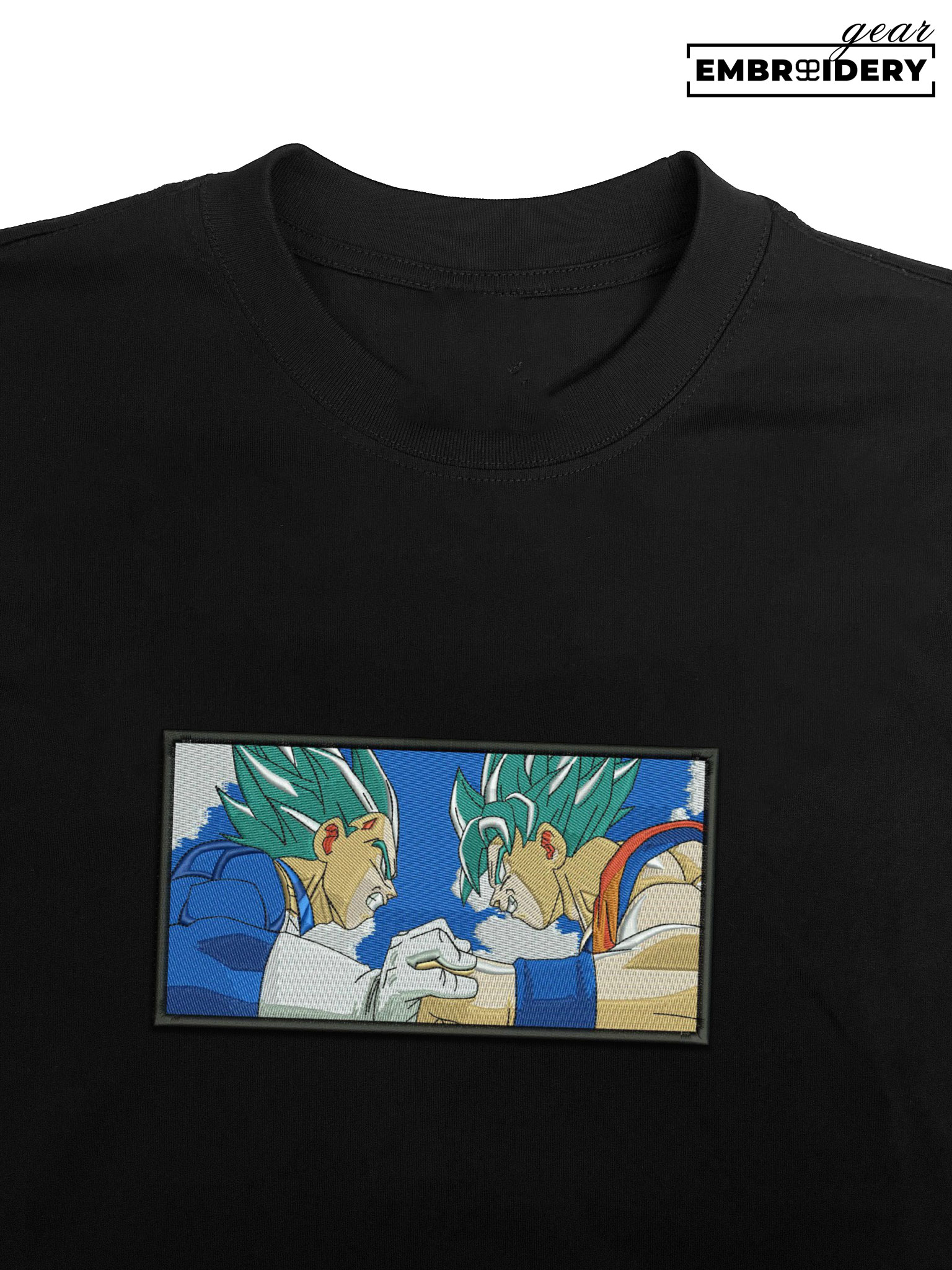 Goku vs vegeta Dragon Ball Anime Embroidered Design Personalized Embroidered T Shirt Sweatshirt Hoodie Clothing DB051