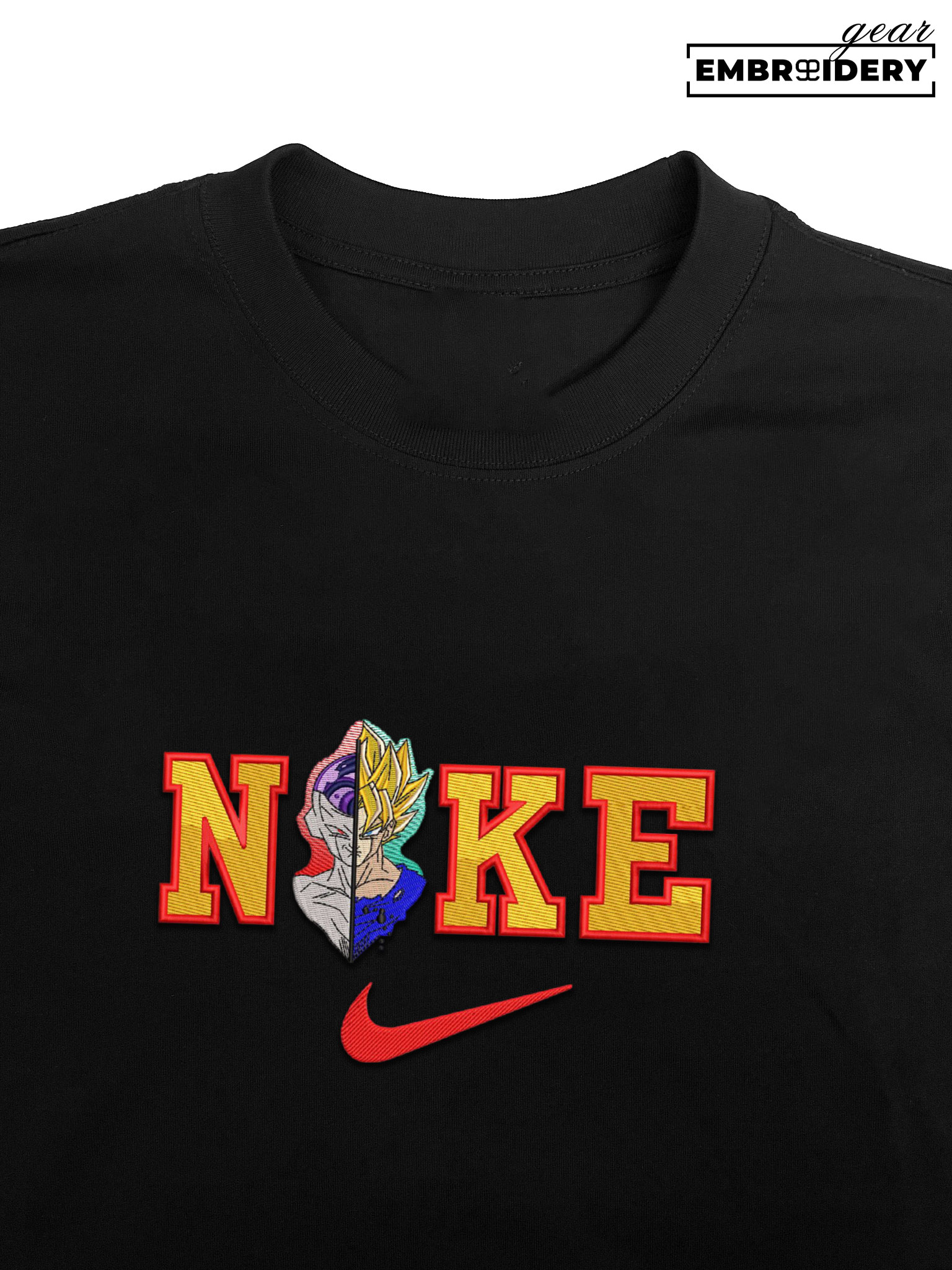 Goku x Freiza nike nike Dragon Ball Anime Embroidered Design Personalized Embroidered T Shirt Sweatshirt Hoodie Clothing DB053