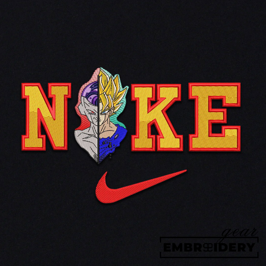 Goku x Freiza nike nike Dragon Ball Anime Embroidered Design Personalized Embroidered T Shirt Sweatshirt Hoodie Clothing DB053