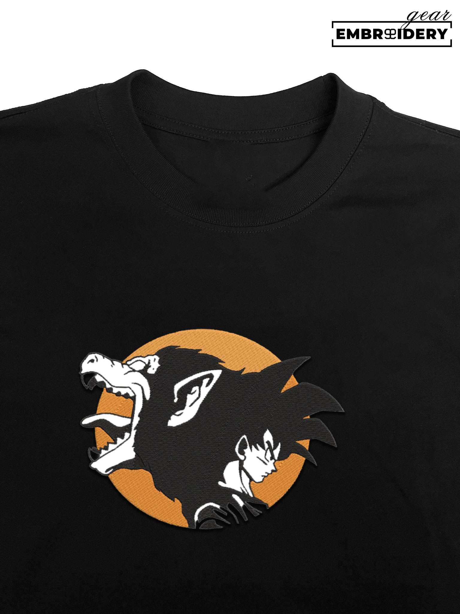 Goku x monkey Dragon Ball Anime Embroidered Design Personalized Embroidered T Shirt Sweatshirt Hoodie Clothing DB054