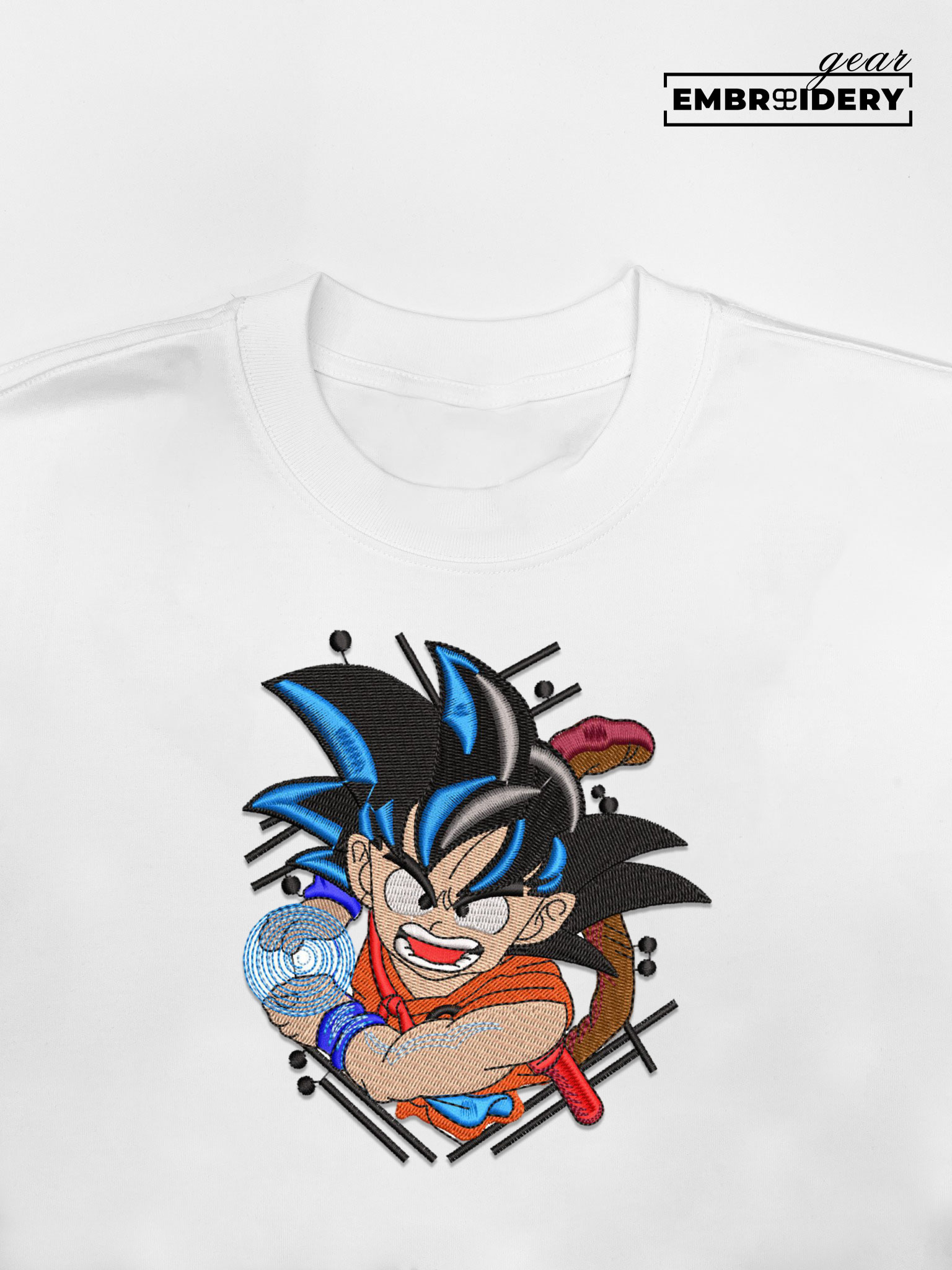 Kid goku Dragon Ball Anime Embroidered Design Personalized Embroidered T Shirt Sweatshirt Hoodie Clothing DB058