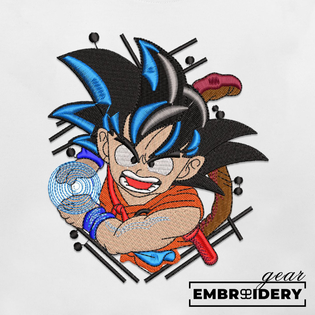 Kid goku Dragon Ball Anime Embroidered Design Personalized Embroidered T Shirt Sweatshirt Hoodie Clothing DB058