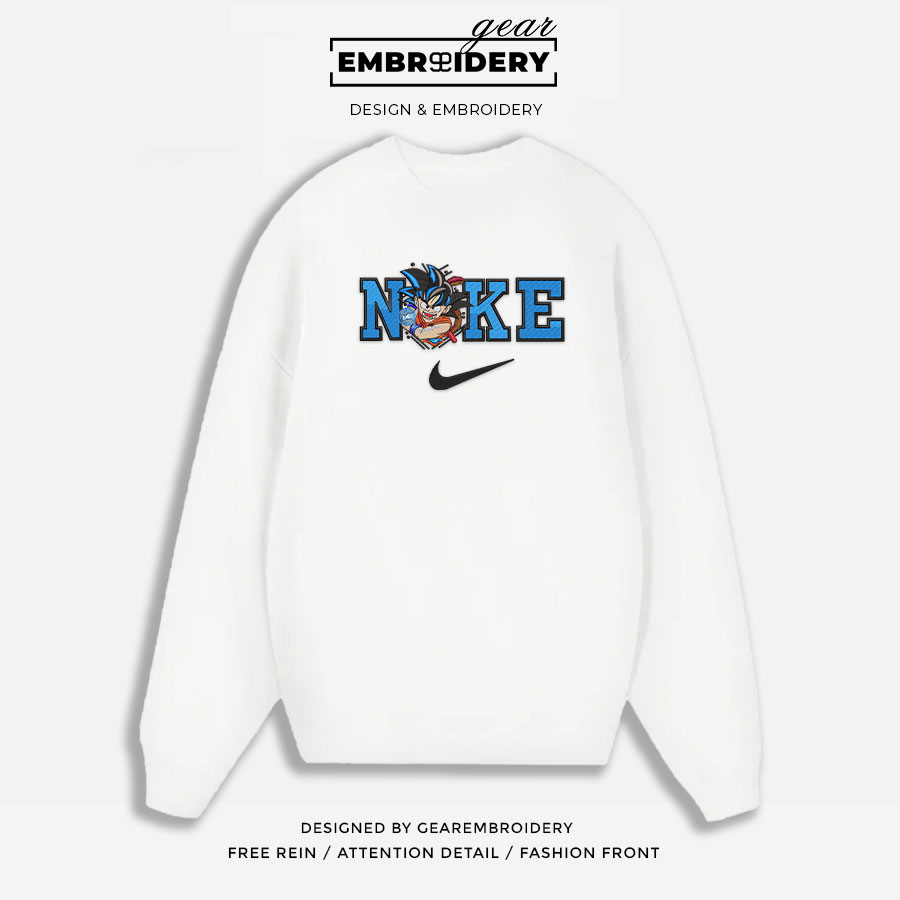 Kid goku nike nike Dragon Ball Anime Embroidered Design Personalized Embroidered T Shirt Sweatshirt Hoodie Clothing DB059