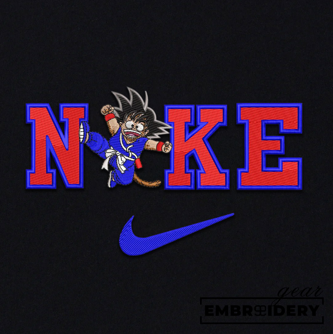 Kid goku nike nike Dragon Ball Anime Embroidered Design Personalized Embroidered T Shirt Sweatshirt Hoodie Clothing DB061