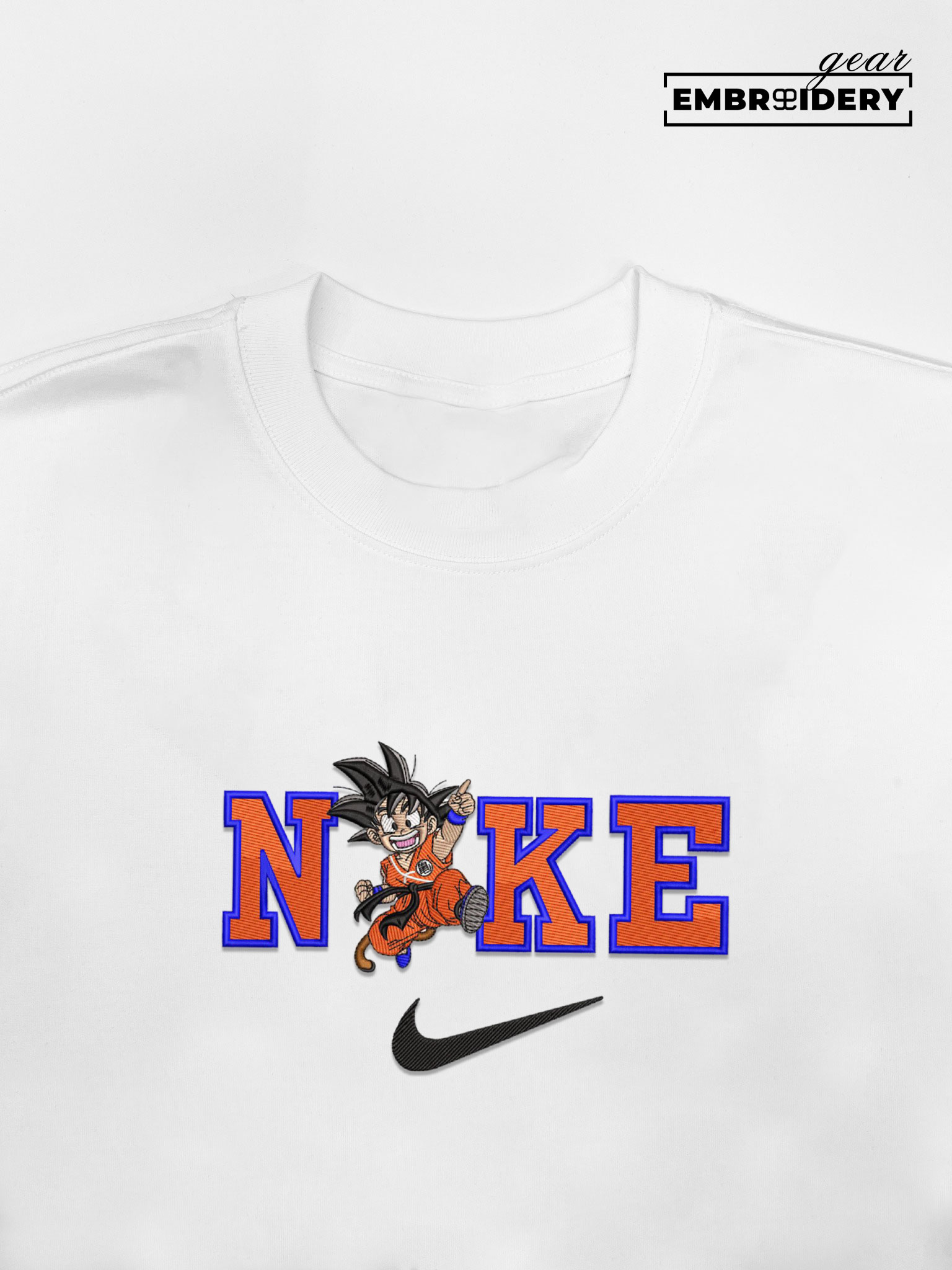 Kid goku nike nike Dragon Ball Anime Embroidered Design Personalized Embroidered T Shirt Sweatshirt Hoodie Clothing DB063
