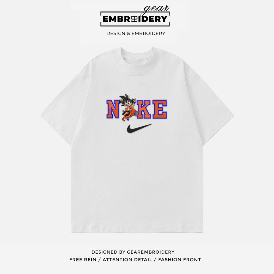 Kid goku nike nike Dragon Ball Anime Embroidered Design Personalized Embroidered T Shirt Sweatshirt Hoodie Clothing DB063