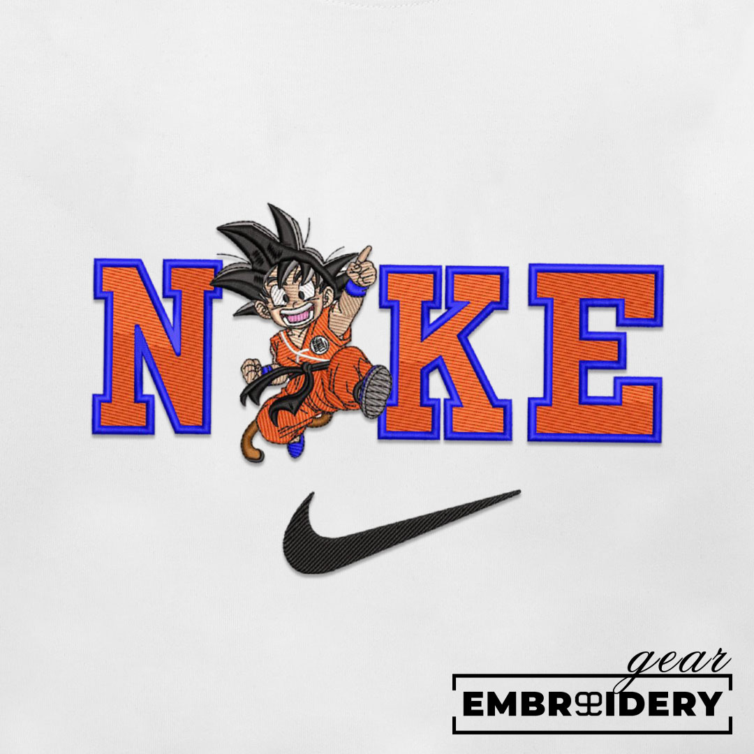 Kid goku nike nike Dragon Ball Anime Embroidered Design Personalized Embroidered T Shirt Sweatshirt Hoodie Clothing DB063