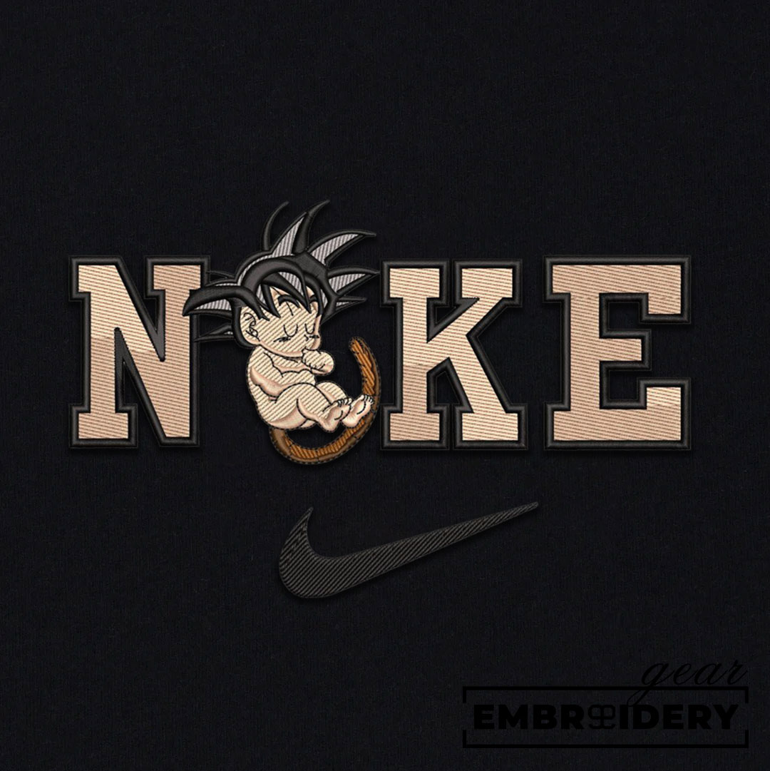 Kid goku nike nike Dragon Ball Anime Embroidered Design Personalized Embroidered T Shirt Sweatshirt Hoodie Clothing DB065