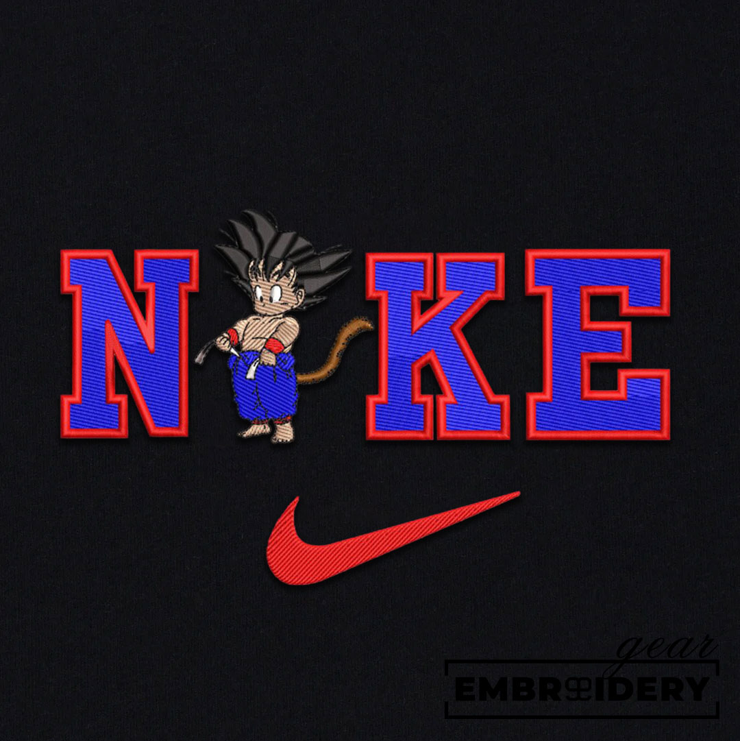 Kid goku nike nike Dragon Ball Anime Embroidered Design Personalized Embroidered T Shirt Sweatshirt Hoodie Clothing DB066