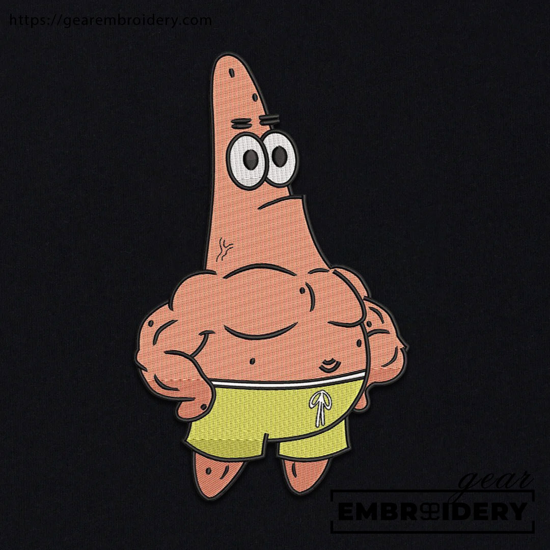 Patrick body Spongebob Squarepants Embroidered Design Personalized Embroidered T Shirt Sweatshirt Hoodie Clothing SS002