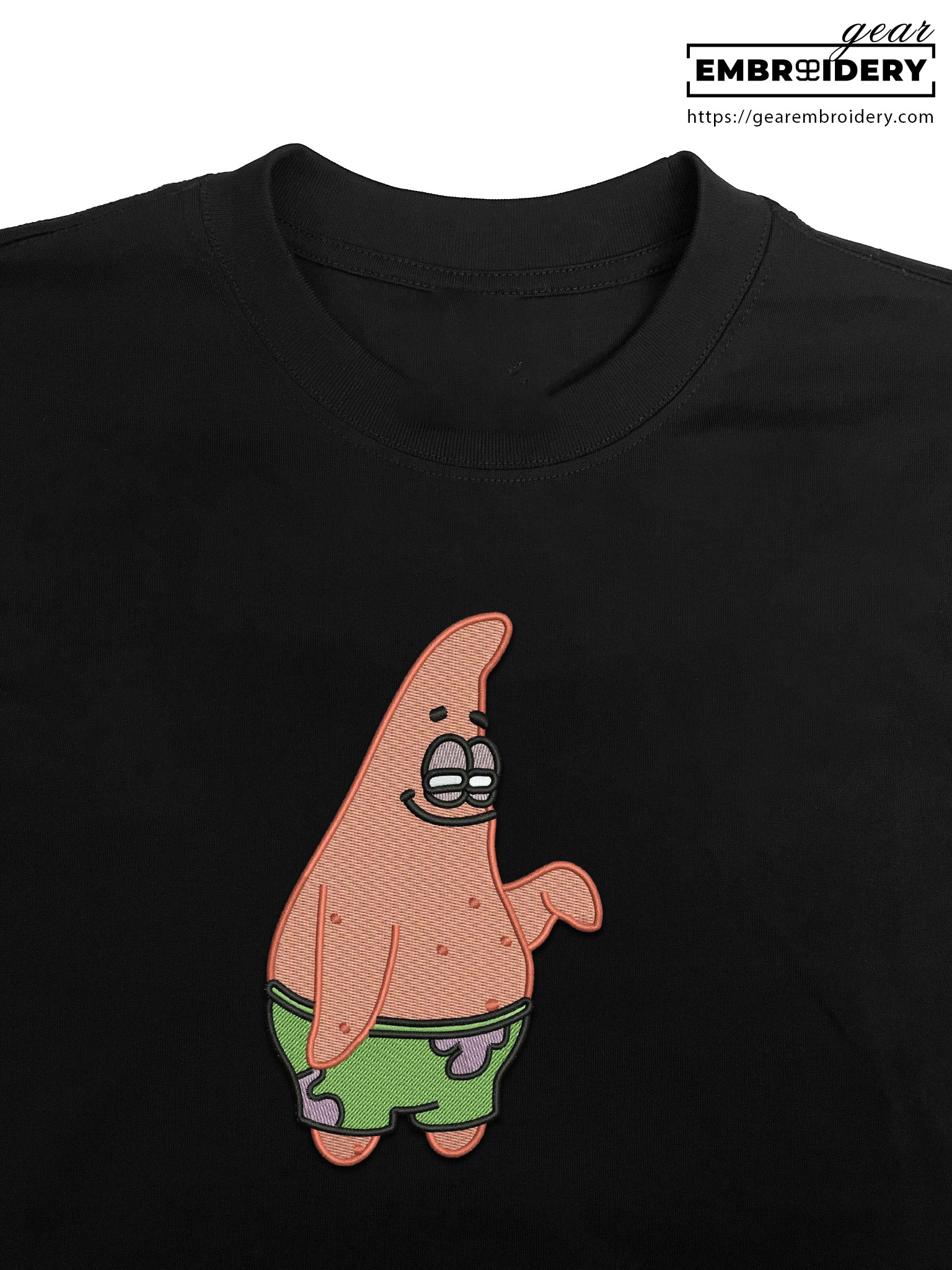 Patrick Spongebob Squarepants Embroidered Design Personalized Embroidered T Shirt Sweatshirt Hoodie Clothing SS004
