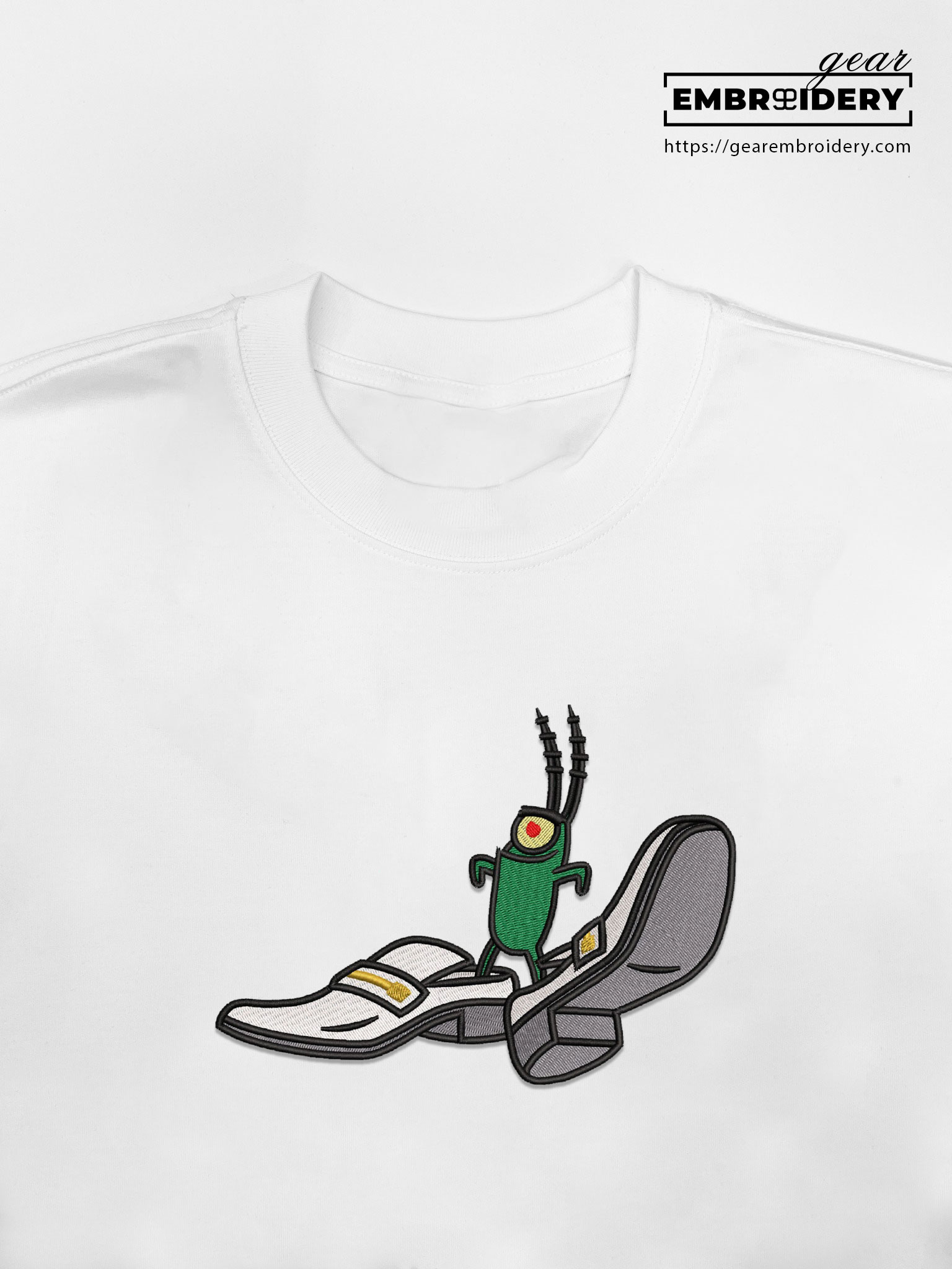 Plankton shoes Spongebob Squarepants Embroidered Design Personalized Embroidered T Shirt Sweatshirt Hoodie Clothing SS006