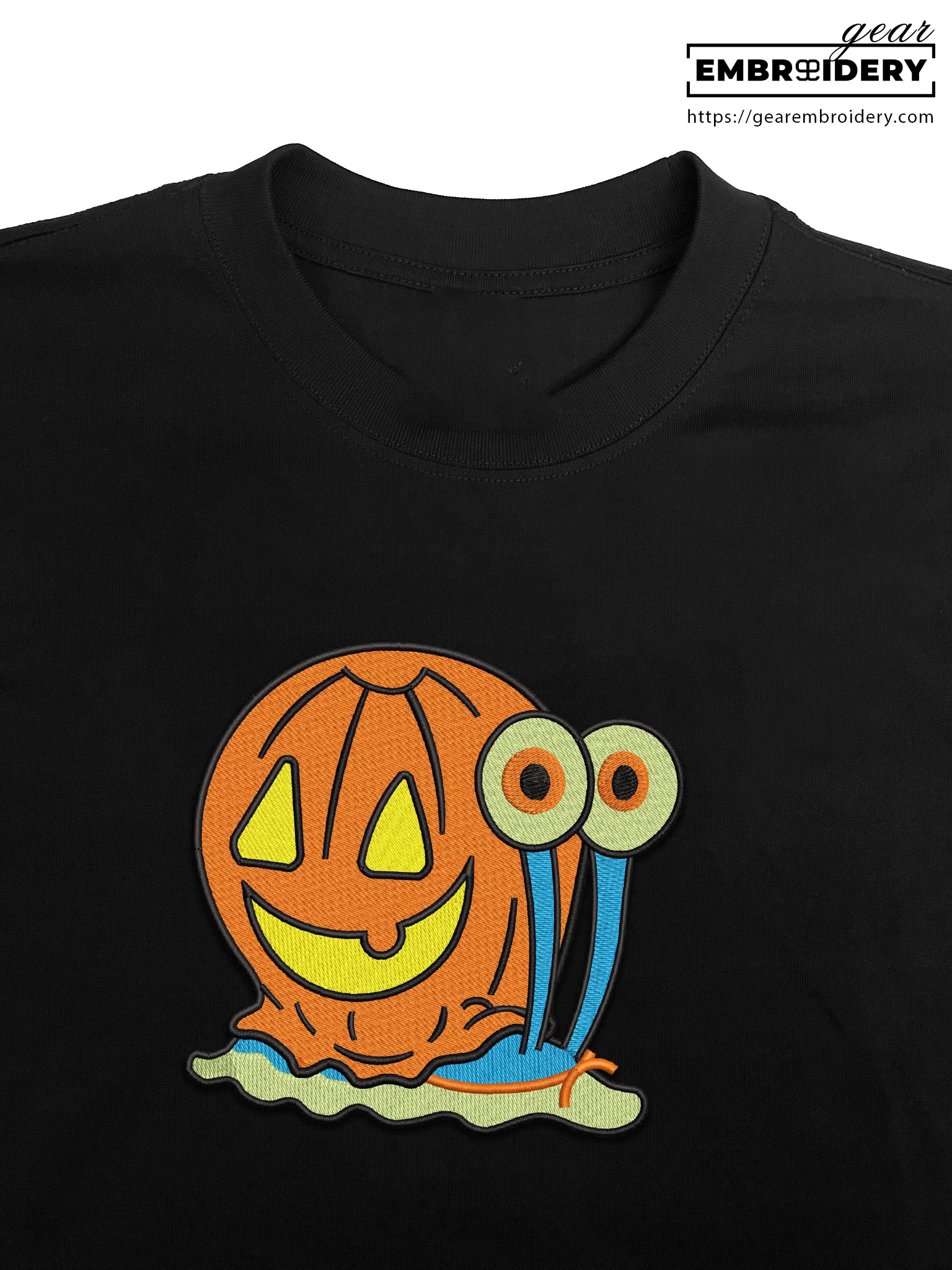 Pumpkin snail Spongebob Squarepants Embroidered Design Personalized Embroidered T Shirt Sweatshirt Hoodie Clothing SS007