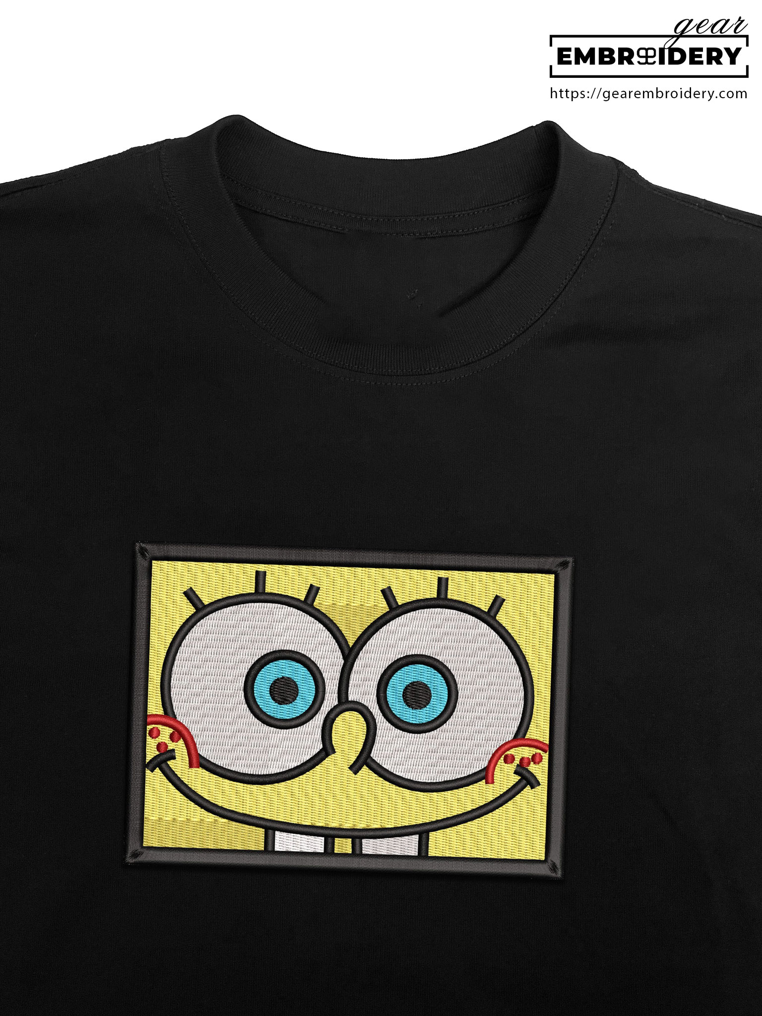 Spongebob potrait Spongebob Squarepants Embroidered Design Personalized Embroidered T Shirt Sweatshirt Hoodie Clothing SS011