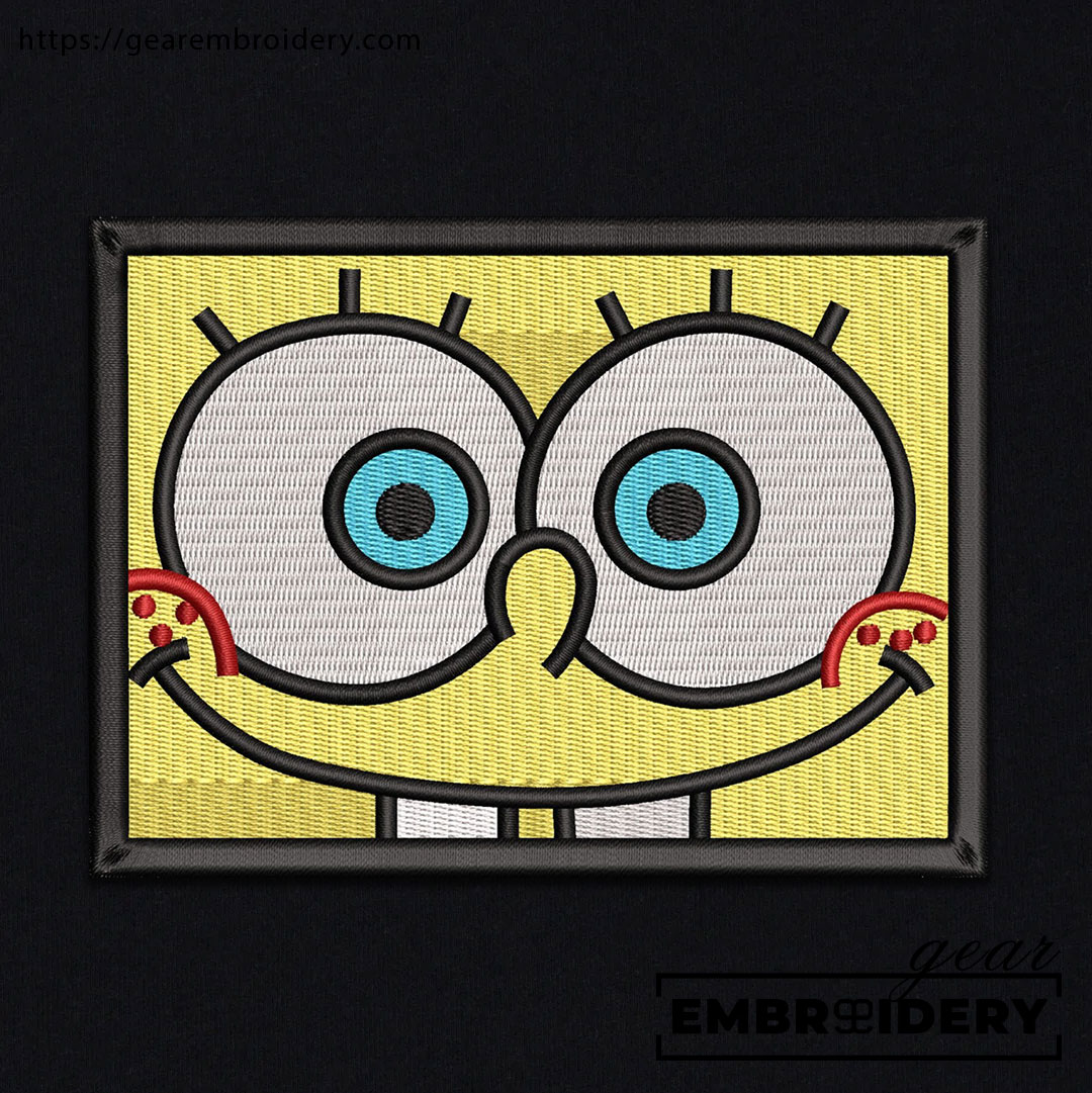 Spongebob potrait Spongebob Squarepants Embroidered Design Personalized Embroidered T Shirt Sweatshirt Hoodie Clothing SS011