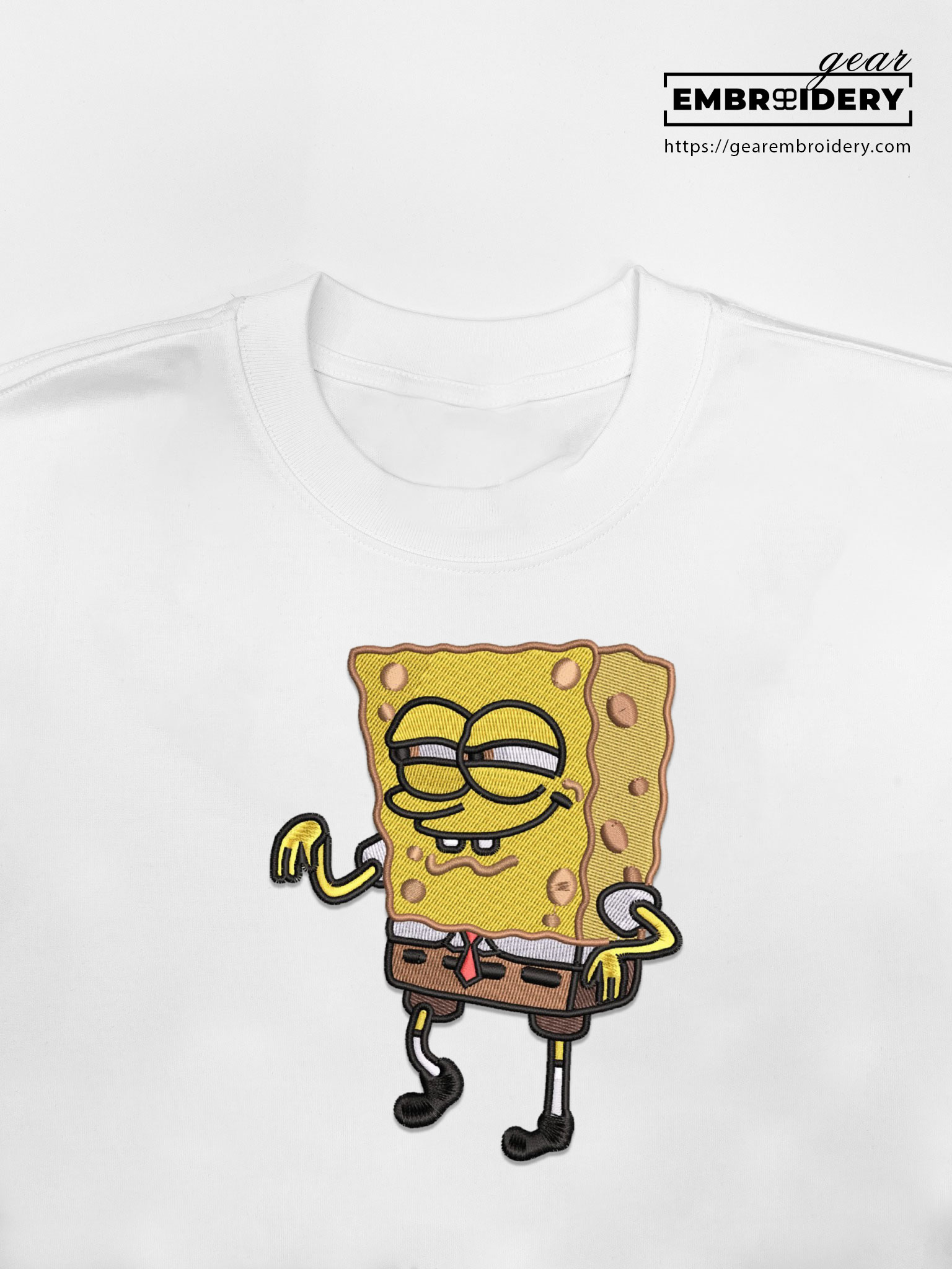 Spongebob Spongebob Squarepants Embroidered Design Personalized Embroidered T Shirt Sweatshirt Hoodie Clothing SS008