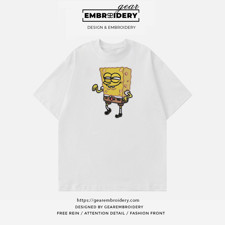 Spongebob Spongebob Squarepants Embroidered Design Personalized Embroidered T Shirt Sweatshirt Hoodie Clothing SS008