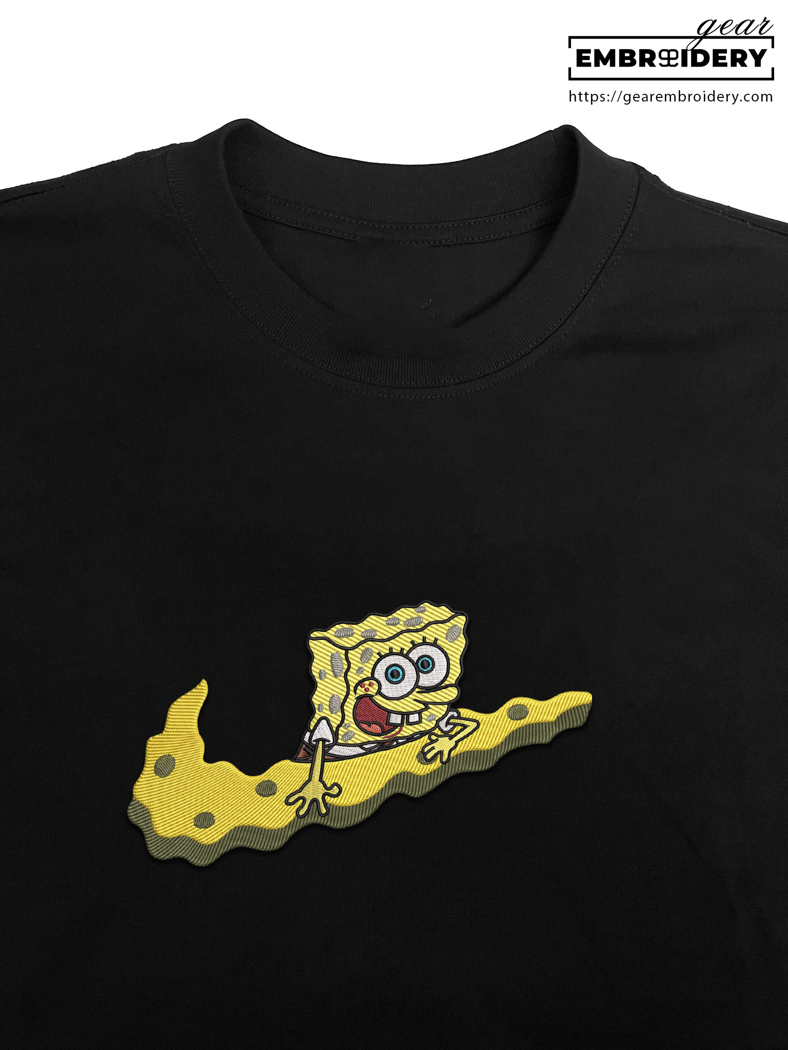 Spongebob swoosh Spongebob Squarepants Embroidered Design Personalized Embroidered T Shirt Sweatshirt Hoodie Clothing SS013