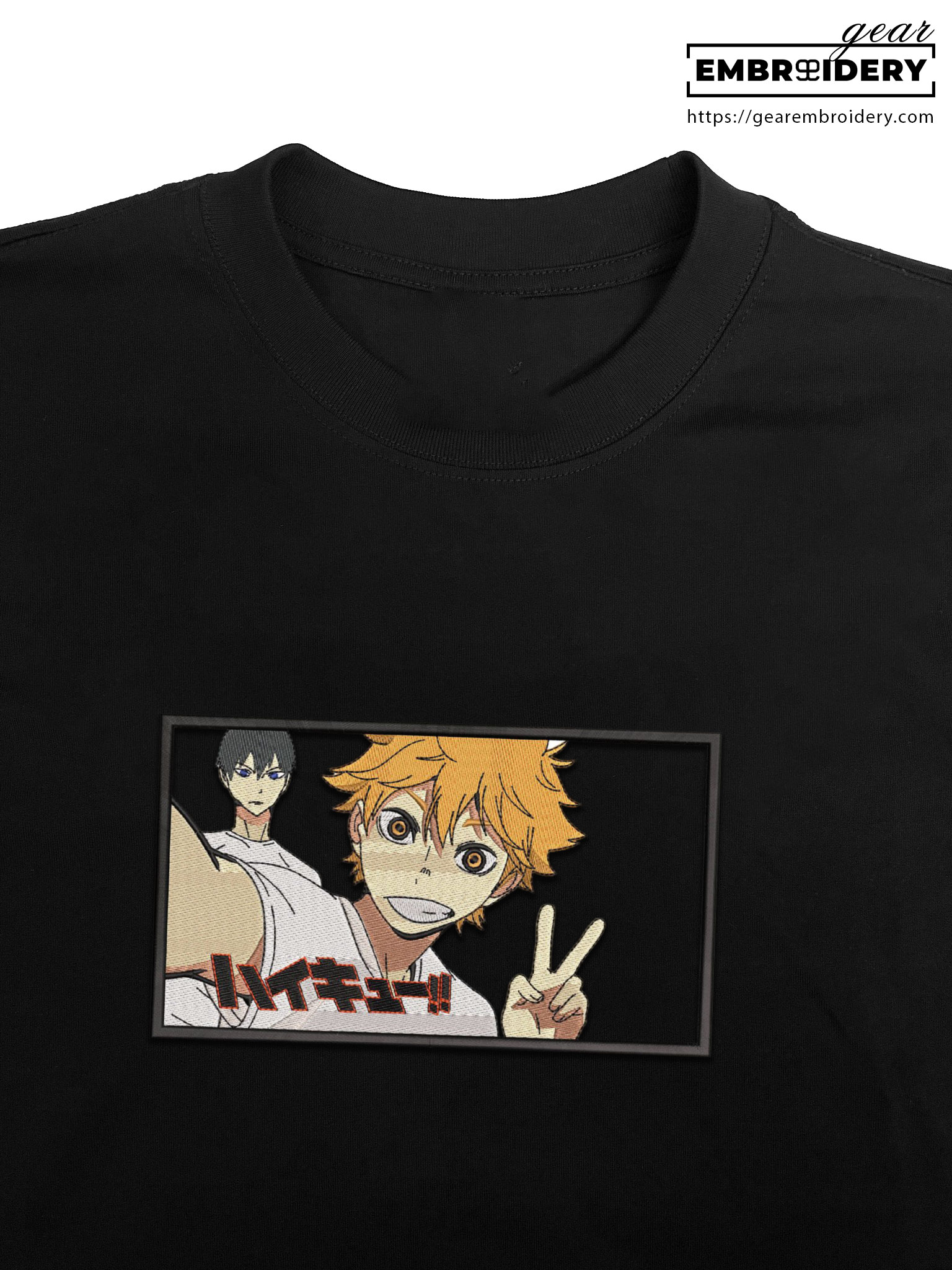 Hinata kageyama Haikyuu Anime Embroidered Design Personalized Embroidered T Shirt Sweatshirt Hoodie Clothing HK003