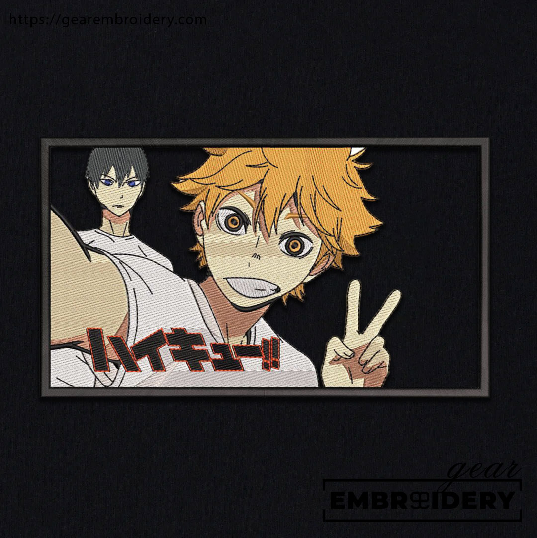 Hinata kageyama Haikyuu Anime Embroidered Design Personalized Embroidered T Shirt Sweatshirt Hoodie Clothing HK003