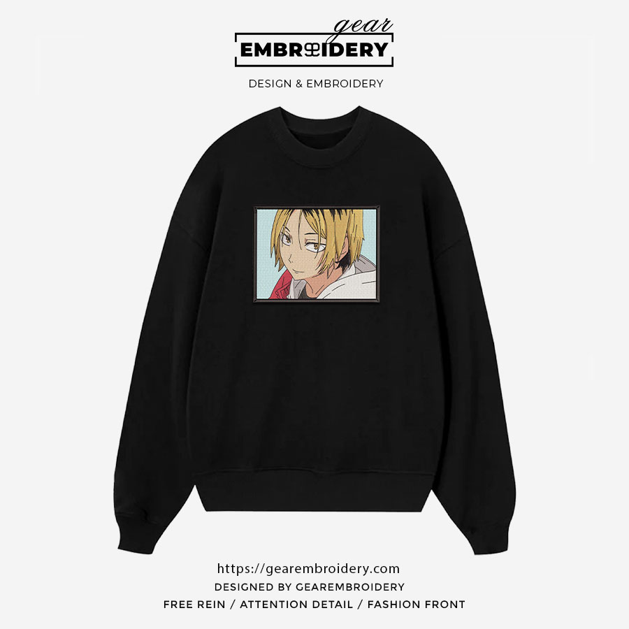 Kenma kozune Haikyuu Anime Embroidered Design Personalized Embroidered T Shirt Sweatshirt Hoodie Clothing HK009