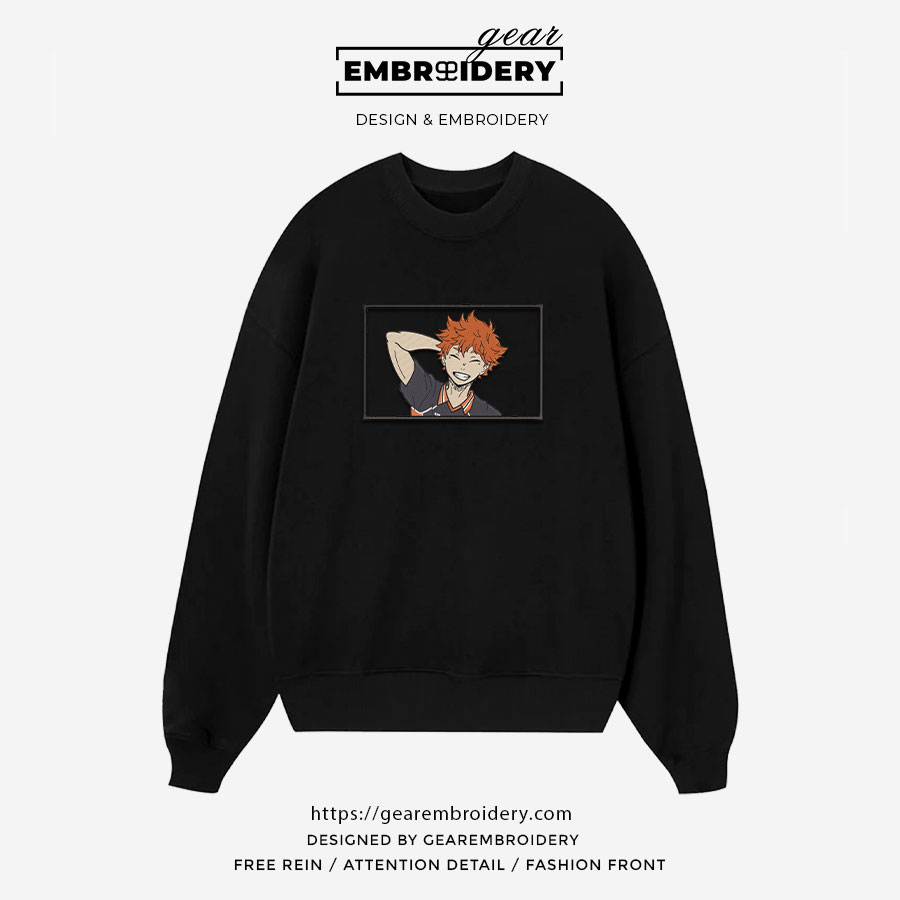 Shoyo hinata Haikyuu Anime Embroidered Design Personalized Embroidered T Shirt Sweatshirt Hoodie Clothing HK011