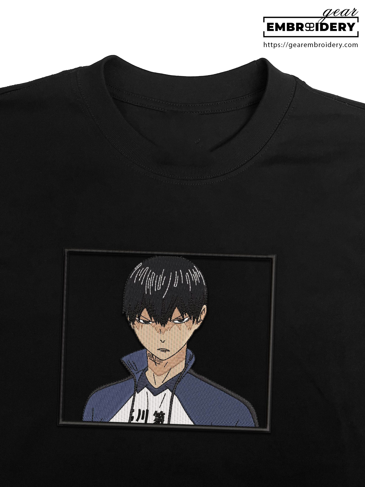 Tobio Kageyama Haikyuu Anime Embroidered Design Personalized Embroidered T Shirt Sweatshirt Hoodie Clothing HK013