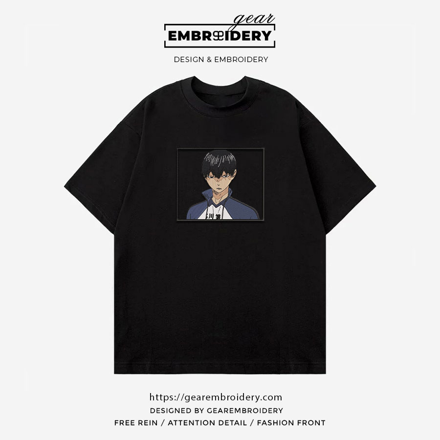 Tobio Kageyama Haikyuu Anime Embroidered Design Personalized Embroidered T Shirt Sweatshirt Hoodie Clothing HK013