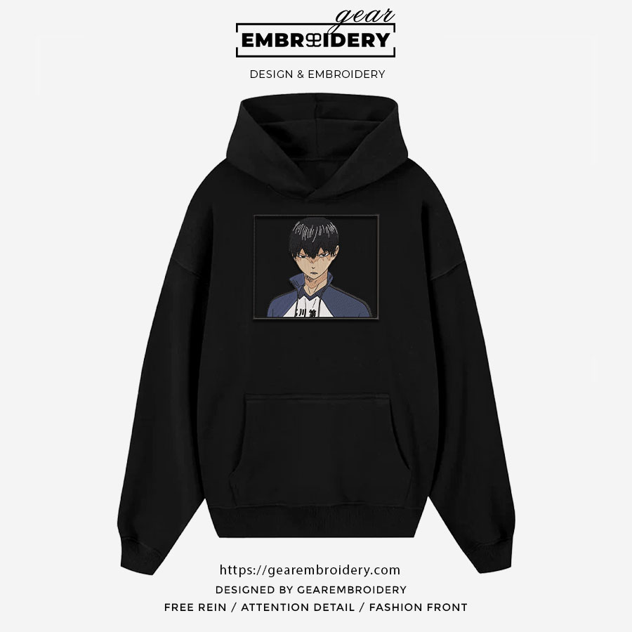 Tobio Kageyama Haikyuu Anime Embroidered Design Personalized Embroidered T Shirt Sweatshirt Hoodie Clothing HK013