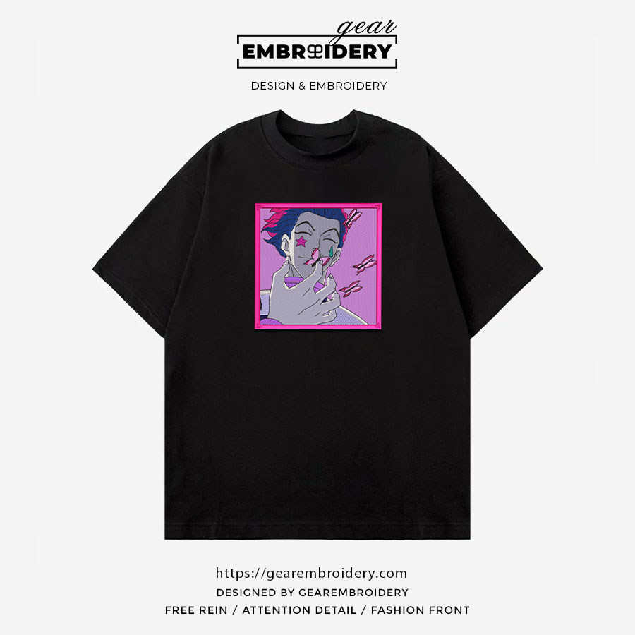 Hisoka butterflies Hunter x Hunter Anime Embroidered Design Personalized Embroidered T Shirt Sweatshirt Hoodie Clothing HXH022