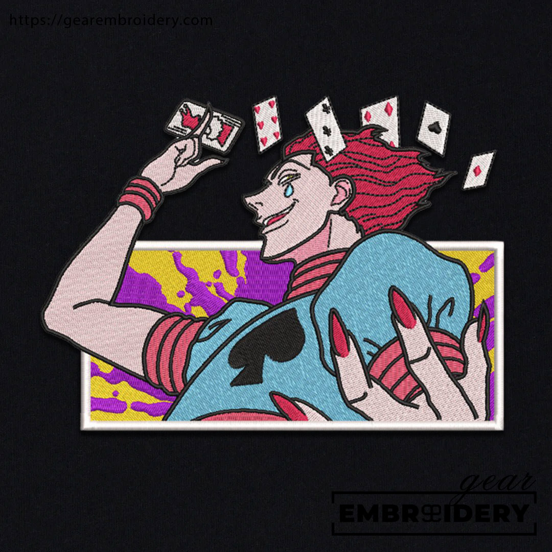 Hisoka cards Hunter x Hunter Anime Embroidered Design Personalized Embroidered T Shirt Sweatshirt Hoodie Clothing HXH023