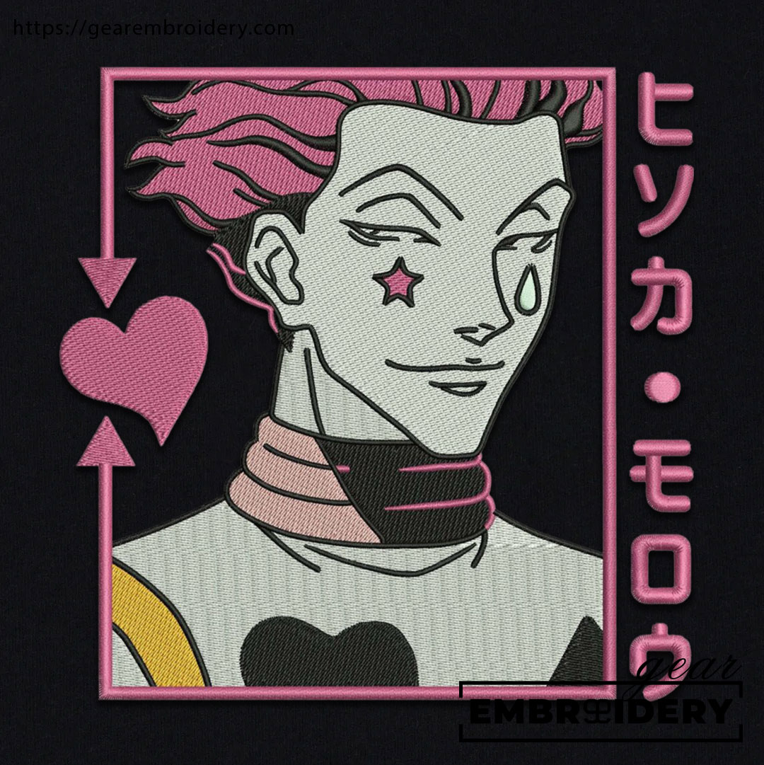 Hisoka Hunter x Hunter Anime Embroidered Design Personalized Embroidered T Shirt Sweatshirt Hoodie Clothing HXH024