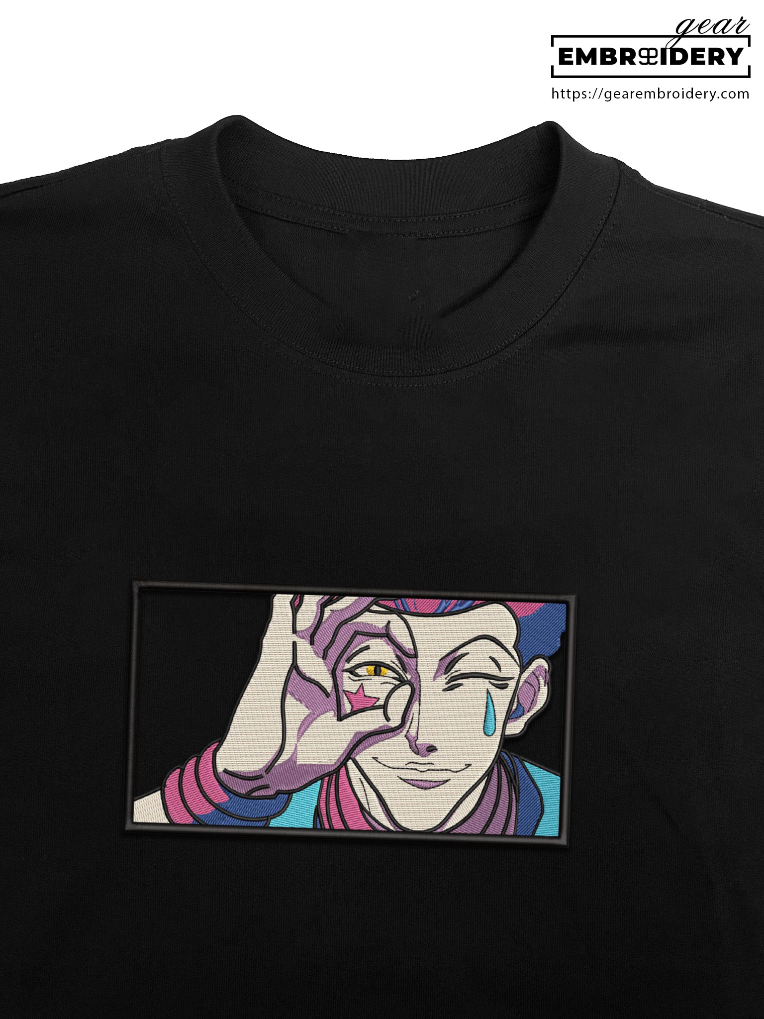 Hisoka Hunter x Hunter Anime Embroidered Design Personalized Embroidered T Shirt Sweatshirt Hoodie Clothing HXH026