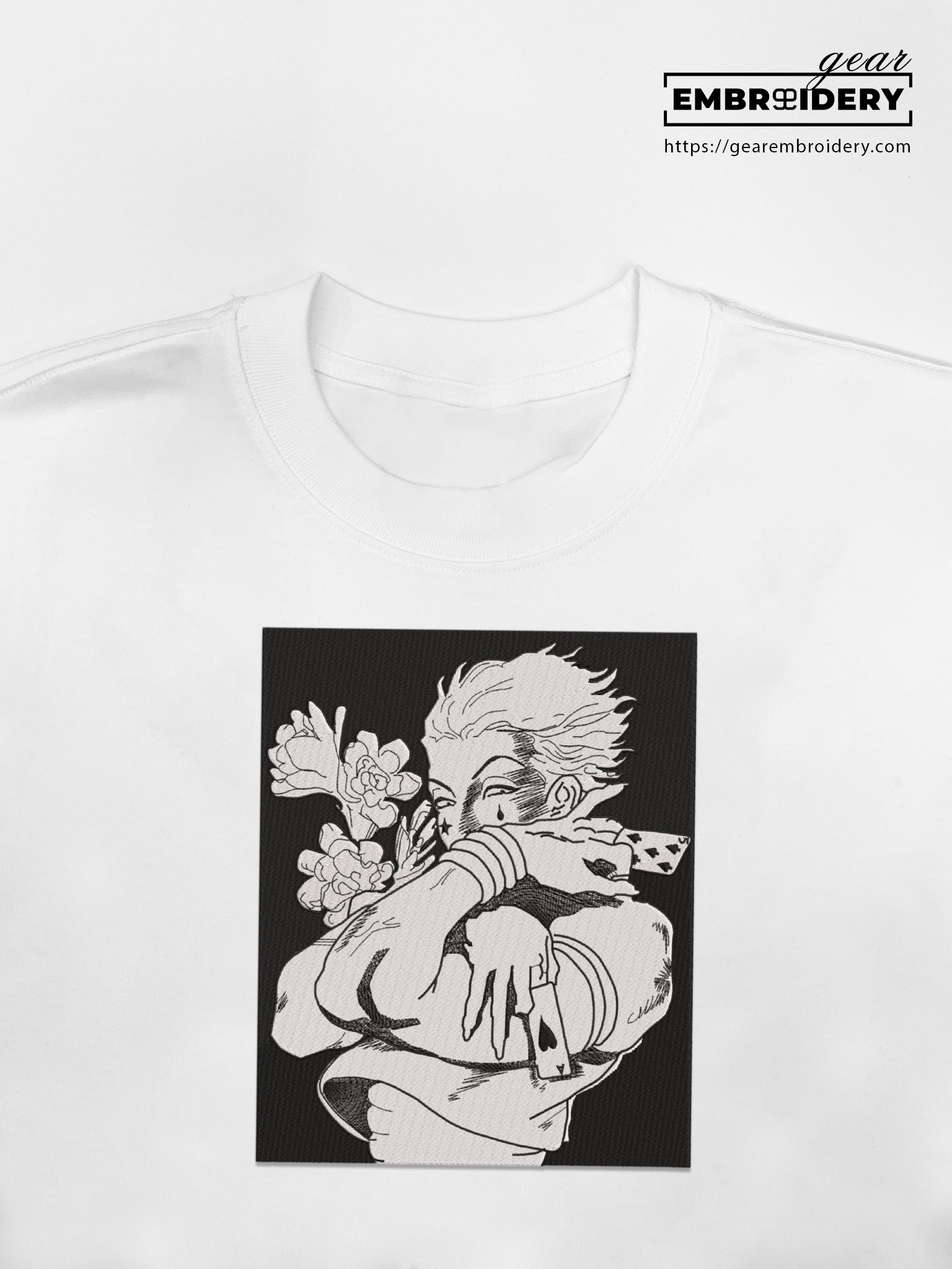 Hisoka Hunter x Hunter Anime Embroidered Design Personalized Embroidered T Shirt Sweatshirt Hoodie Clothing HXH027